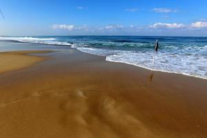 Mediterranean coast in northern Israel photo