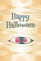 Happy Halloween greeting card vector template