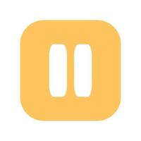 Pause button flat vector icon