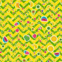 Summer fruits vector seamless pattern