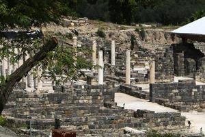 bet shean. ruinas de una antigua ciudad romana en israel. foto