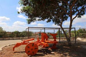 Old agricultural machinery in Israel photo