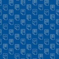 Seamless Pattern with Document Files Folders Icons vector