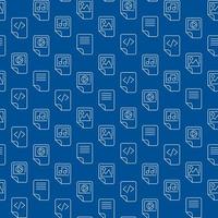 Seamless Pattern with Document Files Folders Icons vector