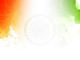 Indian flag theme Republic day celebration watercolor texture background vector