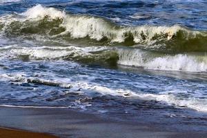 Storm in the Mediterranean off the coast of Israel photo