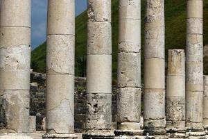 bet shean. ruinas de una antigua ciudad romana en israel. foto