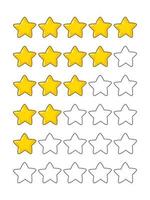 Star rating. Color image. Design element. Vector illustration isolated on white background. Template for books, stickers, posters, cards, clothes.