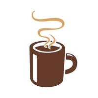 simple vector de taza de café para el menú de bebidas calientes en la cafetería