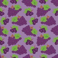 Vector seamless pattern with grapes illustration. Bright juice berries. Illustration used for magazine,