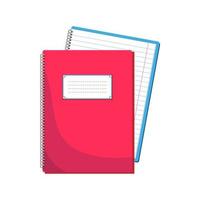 Notebooks vector illustration icon isolated on white for educational and back to school design.