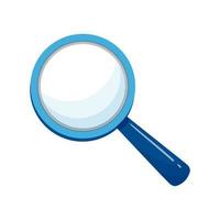 Magnifying glass icon in flat style. Search loupe isolated on white. Analytic and search concept vector illustration.