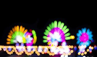 Abstract blurred background of illuminate lighting decoration in night light festival photo