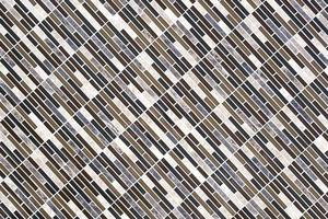 Diagonal abstract rectangle pattern of mosaic with marble tiles wall background in brown tone style photo