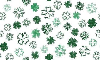 Saint Patricks Day, festive background with flying clover. vector