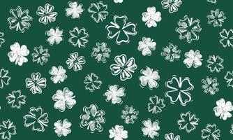 Saint Patricks Day, festive background with flying clover. vector