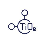 titanium dioxide molecule line icon vector