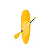 SUP board and paddle flat icon vector