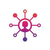 stockholder vector icon with woman