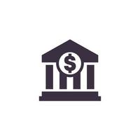 bank building icon on white vector