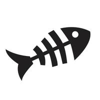 diseño de vector de icono de hueso de pescado