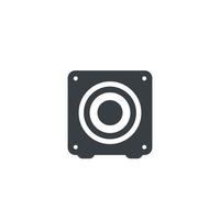subwoofer, speaker icon on white vector