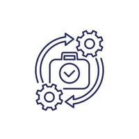 icono de línea de optimización de cartera, vector