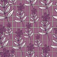 Hand drawn ditsy flower seamless pattern. Simple floral field endless wallpaper. vector