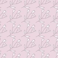 Cute abstract flower seamless pattern. Hand drawn floral wallpaper. vector