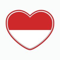 icono de forma de amor de indonesia activo gratis vector