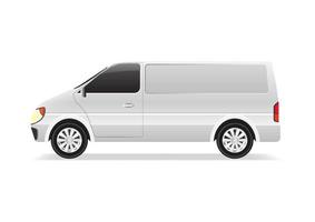 realistic business cargo white van vector