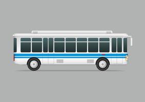 old bus side view vector