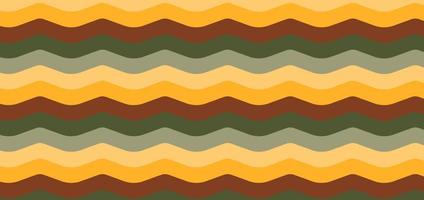 Abstract yellow and green stripes wave pattern background and texture vector