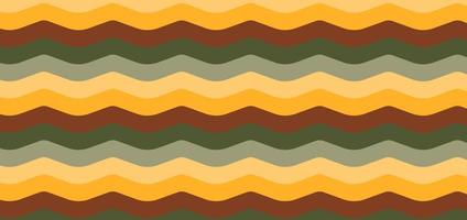 Abstract yellow and green stripes wave pattern background and texture vector