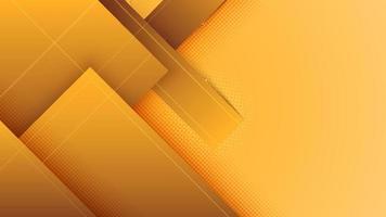 Banner template design background abstract yellow squares geometric overlapping layer with halftone vector
