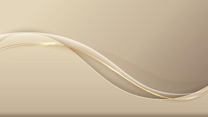 Abstract template background 3D elegant golden wave shape