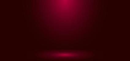 Red gradient wall studio empty room abstract background with lighting vector