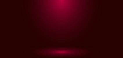 Red gradient wall studio empty room abstract background with lighting vector