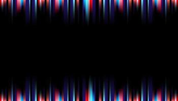 rayas vibrantes abstractas iluminando líneas verticales de color azul y rojo sobre fondo negro vector