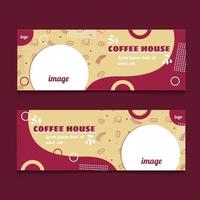 Banner with coffee house concept design for advertising and marketing vector