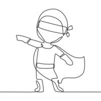 continuous line drawing on heroes vector