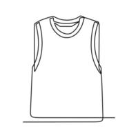 continuous line drawing on clothes vector