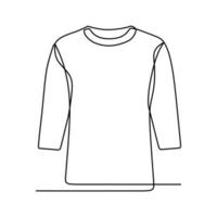 continuous line drawing on clothes vector