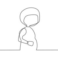 continuous line drawing on someone is pregnant vector