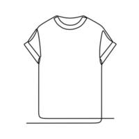 continuous line drawing on clothes vector