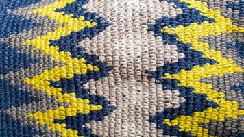 Handmade bags. Knitted from colored threads. Volumetric and comfortable to wear with a long handle. photo