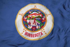 Flag of Minnesota in 3D rendering photo