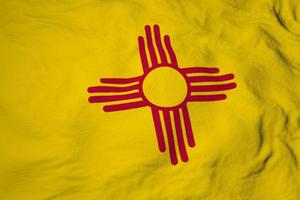 Flag of New Mexico in 3D rendering photo