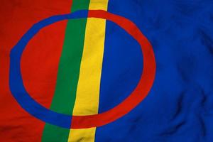 Sami flag in 3D rendering photo