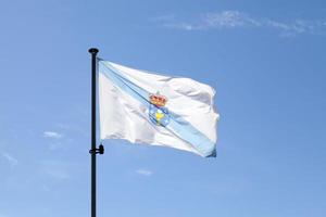 Flag of Galicia waving photo